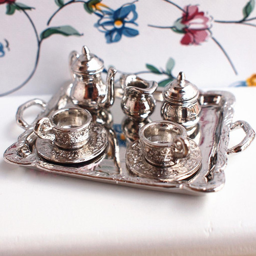 B Exquisito Juego De Té Y Café De Plata Fina, Accesorio De