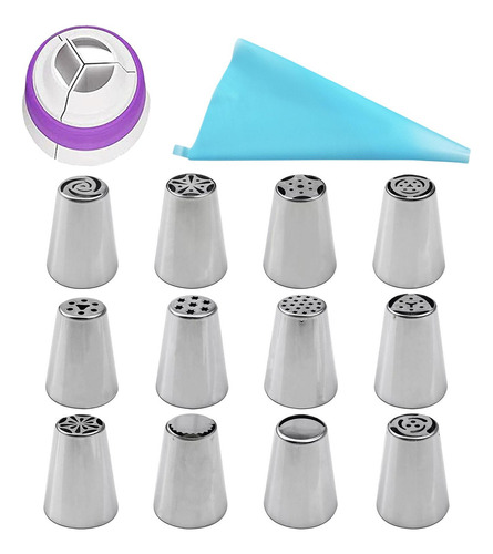 2 Kit De Tubería De Glaseado De Puntas De Tuberías 14