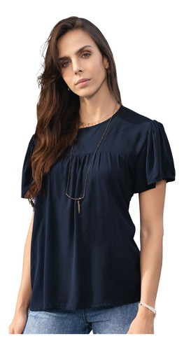 Blusa Para Mujer Azul Navy Rutta