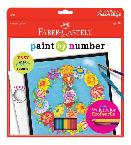 Faber-castell Kit De Pintura Por Nmero De Paz, Pintura De Ac