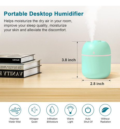 Humidificador Portátil Pequeño, Humidificador De Escritorio