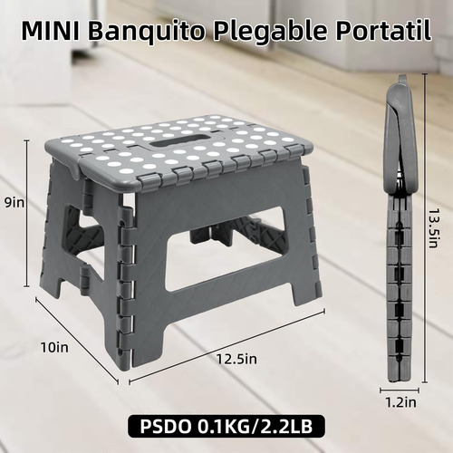 Banco Plegable, Taburete Plegable Portatil De Plástico