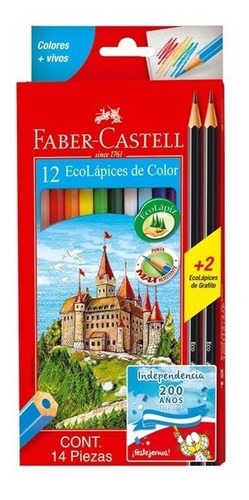 Ecolapiz X12 Largos + 2 Grafitos Faber-castell