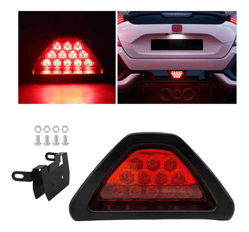 Luz Trasera Freno Luces Auto Moto 12 Led Estrobo Stop Tipo