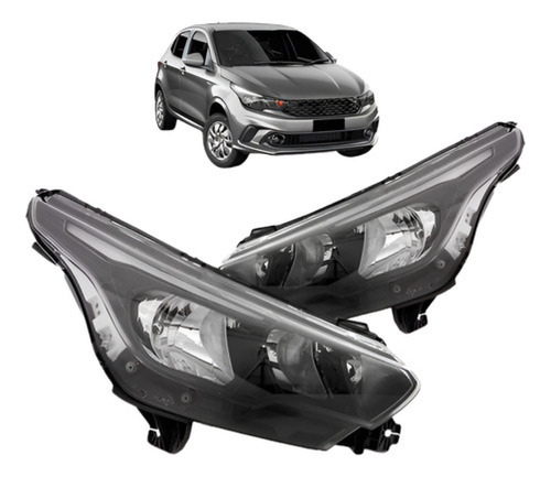 Par Farol Dianteiro Argo 2017 2018 19 20 21 22 2023 Com Led