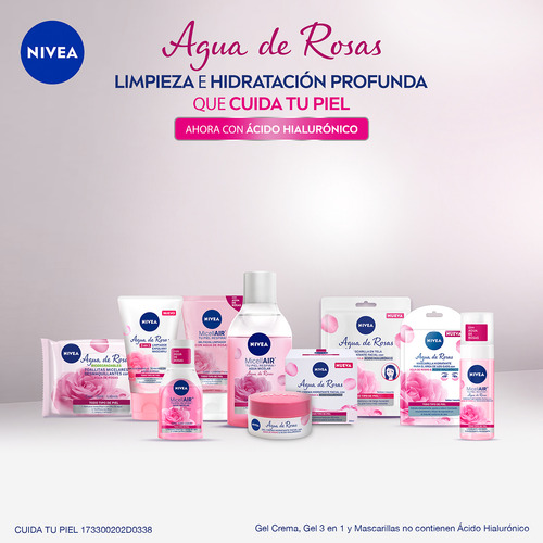 Gel Facial Limpiador Nivea Agua De Rosas 150 Ml Todos Tipo De Piel Día/noche