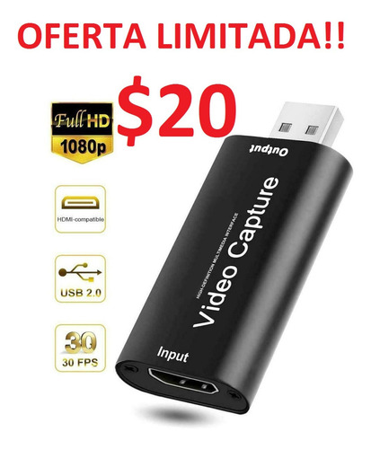 Imagen 2 de 5 de Hdmi Video Capture Capturadora De Video Hdmi 1080p