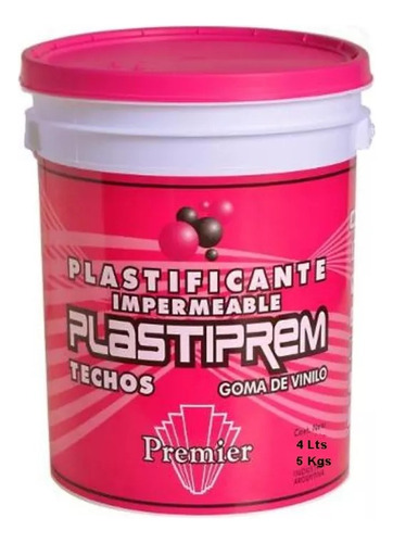Plastificante Impermeable Techos Premier Plastiprem 20 Lt