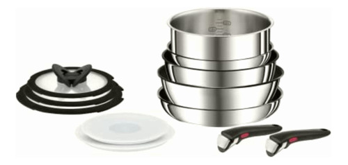 Batería De Cocina 12 Piezas T-fal Ingenio Preference Acero