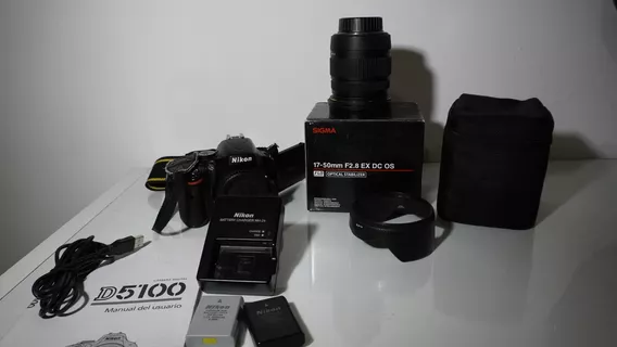 Cámara Nikon D5100 + Lente Sigma 17 -50 2.8 Estabilizado