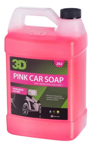 Shampoo 3d Pink Car Soap Ph Neutro Galon 4 Litros