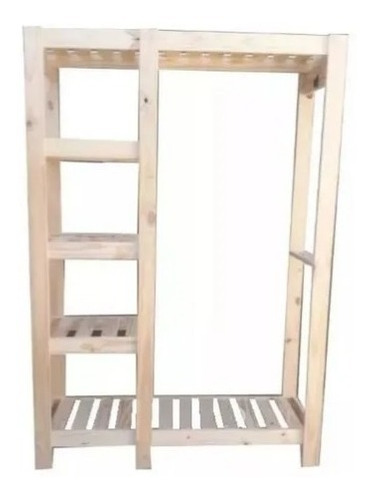 Vestidor Organizador De Madera De Pino 120x180x040