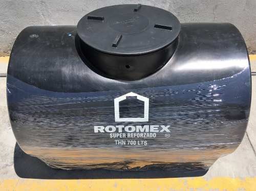 Tinaco para agua Rotomex THN horizontal polietileno 700L negro de 142 cm x 87 cm