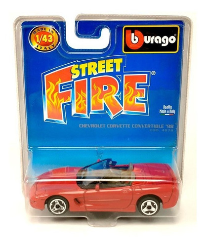 Auto Burago Street Fire Chevrolet Corvette '98(4876) 1:43