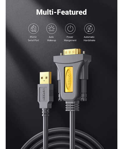 Ugreen Cable Usb A Rs232 Db9 Serial Win Linux Mac - 20211