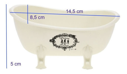 Imagen 2 de 2 de Jabonera Plastica Vintage Diseño Bañera
