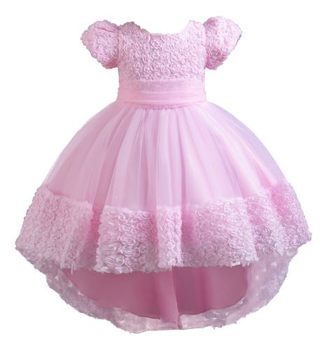 Vestido De Novia Estilo Europeo Flower Girl Banquet Tail Gir