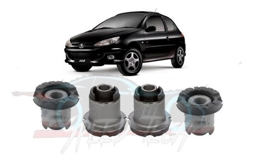 Kit 04 Bucha Eixo Traseiro Peugeot 206 207 Todos Original