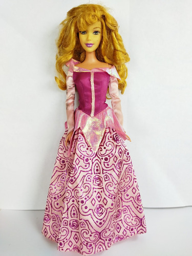 Disney Princesa Barbie Bella Durmiente Vestido Larga 1999