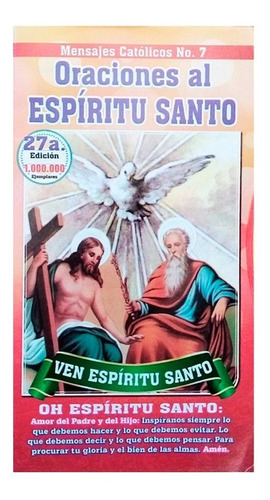 Plegable Oraciones Al Espíritu Santo X 12 Unidades