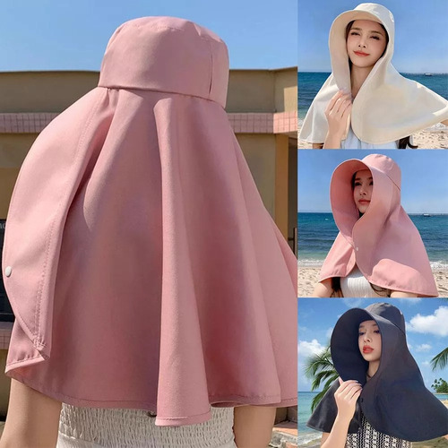 Gorro De Sol Con Forma De Chal De Ala Grande, Protección Con