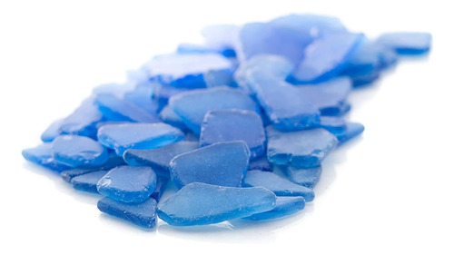 Sea Glass Craft Artesanía De Cristal De Playa Azul Osc...