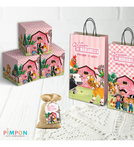 Kit Imprimible La Granja De Zenon Rosa - Personalizado