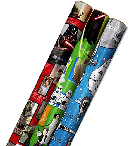 Papel De Regalo Hallmark Star Wars Con Líneas De Corte En El