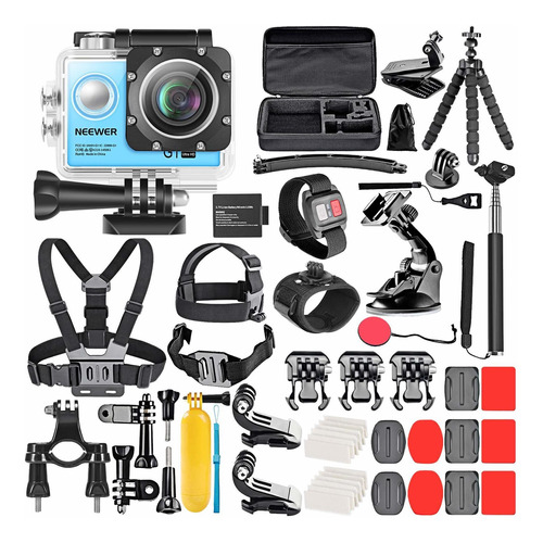 G1 Ultra Hd 4k Kit Accion Azul 98 Pie Subacuatica Cam 30fps