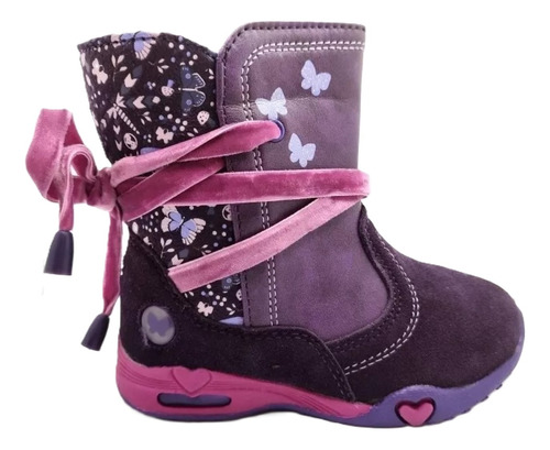 Bota Niña Con Luces Bubble Gummers Talla 25 27 28 Botin Niña