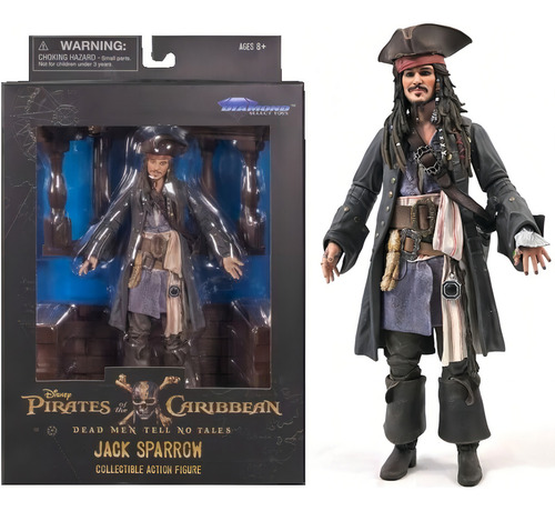 Figura Jack Sparrow Pirates of the Caribbean Diamond Select 17 cm