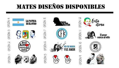 Imagen 4 de 5 de Mates De Cerámica Peronista Kirchnerista Evita Justicialista