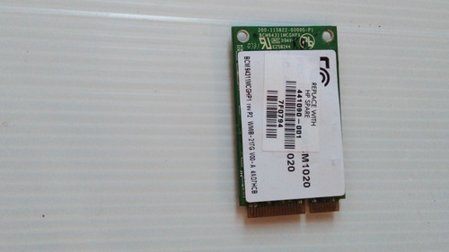 Tarjeta Wireless Wifi Hp Tx1000 N/p 441090-001 418572-001 (Usado)