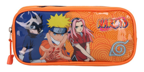 Lapicera Escolar Naruto Sasuke Sakura Equipo 7 Naranja Orig