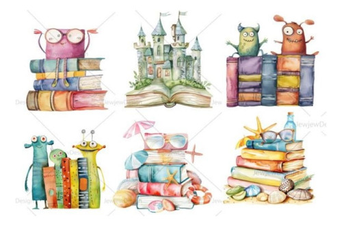 Imágenes Digitales Libros En Acuarela 96373648
