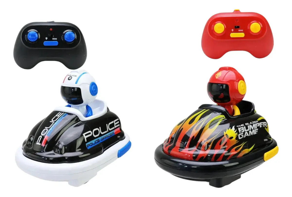 Set X 2 Autos Chocadores De Juguete A Radio Control Multicolor Auto