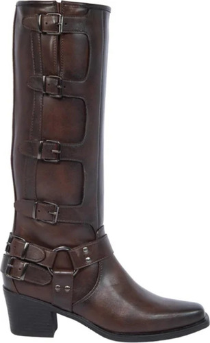 Bota Vaquera Texana Larga Tacon Mujer Tierra Bendita 1146703