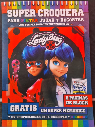 Super Croquera Lady Bug Para Pintar ,jugar Y Recortar