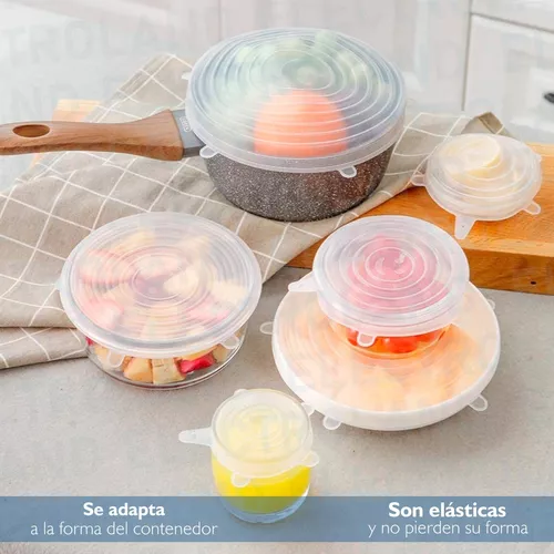 Tapas de silicona ajustable pack 6 unidades –