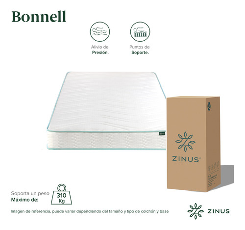 Zinus | Cama Completa Base + Colchón King Rumi