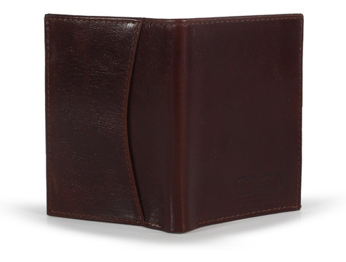 Imagen 4 de 6 de Cartera Billetera Vertical Delgada Piel Genuina Hombre Mujer