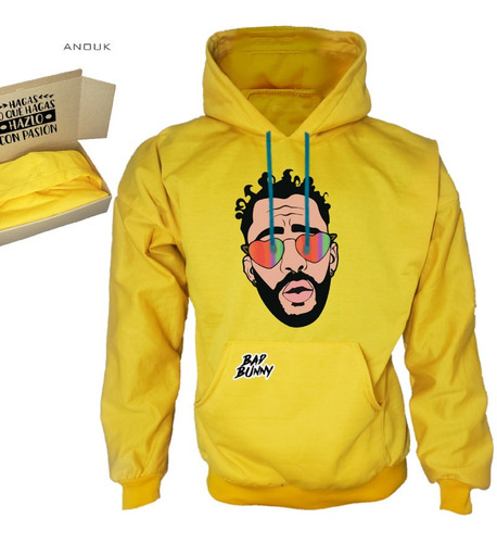 Imagen 7 de 10 de Buzo Hoodie Personalizado Saco Bad Bunny Unisex Estampado R4