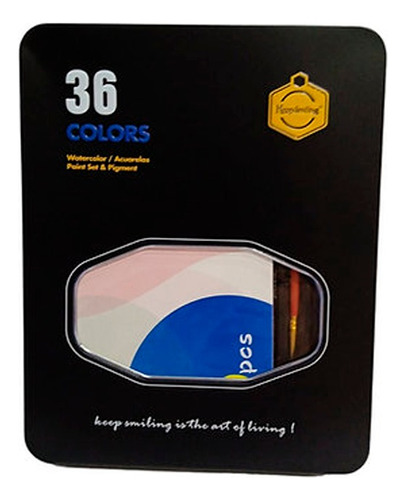 36 Acuarelas C Estuche Colores Surtidos Para Pintar Escolar