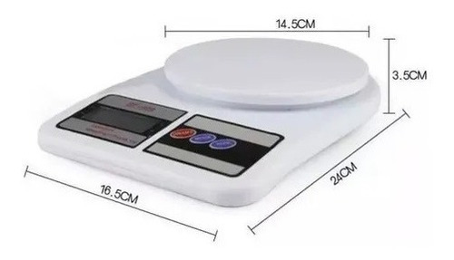 Imagen 2 de 7 de Balanza De Cocina Electronica Digital C/ Pilas De 1g A 10kg