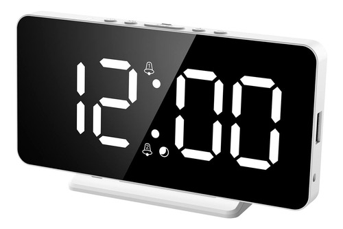 Oria Reloj Despertador Digital Led Grande 6.5 Cargador 3