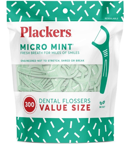 Plackers Micro Mint Dental Floss Picks Hilo Dental 300 Unds