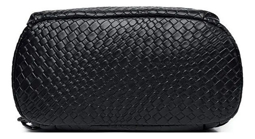 Mochila/bolso De Mujer Antirrobo Negro Diseño De La Tela Rayas
