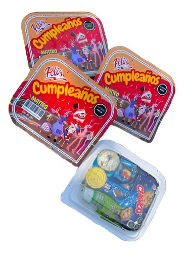 50 Cajas Para Dulces Forma De Duvalin Fiesta Piñata Bolo Amarillo