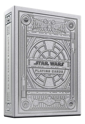 Theory11 Baraja Póker Star Wars Cartas Edición De Lujo Color Del Reverso Negro Idioma Inglés Personaje Star Wars Silver Edition Light Side