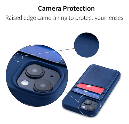 Tarjetero Dockem Para iPhone 14 Con Carcasa De Silicona Líqu